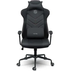 Sedia da ufficio ecopelle design moderno con ruote nero Ergosupport