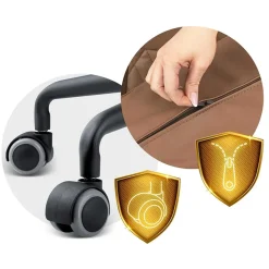 Sedia da ufficio ecopelle design moderno con ruote marrone Relaxpro