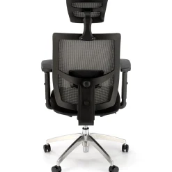 Sedia da ufficio ergonomica con ruote e braccioli regolabili tessuto grigio nero Speed