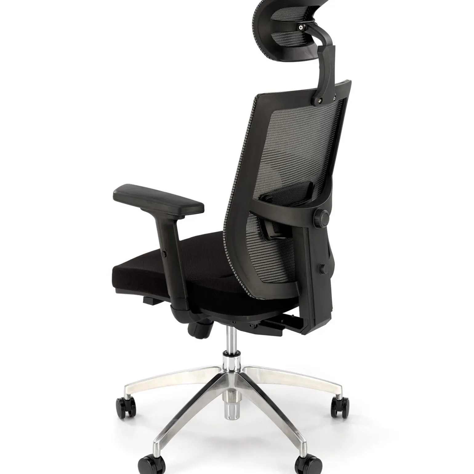 Sedia da ufficio ergonomica con ruote e braccioli regolabili tessuto grigio nero Speed