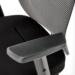 Sedia da ufficio ergonomica con ruote e braccioli regolabili tessuto grigio nero Speed