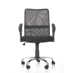 Sedia da ufficio girevole in tessuto nero grigio Shelly