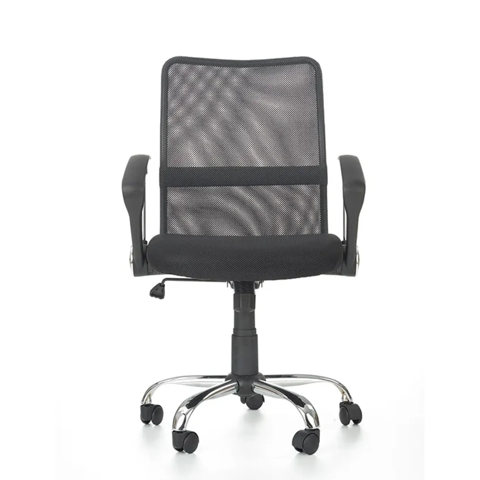 Sedia da ufficio girevole in tessuto nero grigio Shelly
