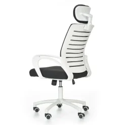 Sedia da ufficio in tessuto con ruote nero bianco Jumper