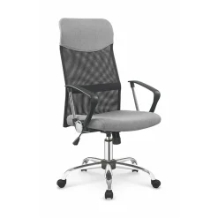 Sedia da ufficio regolabile in tessuto nero grigio Tweedy