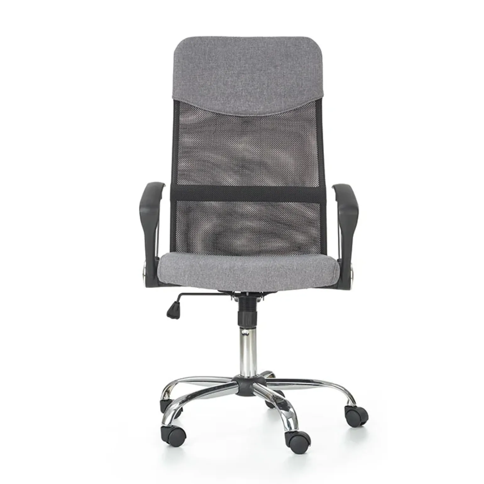 Sedia da ufficio regolabile in tessuto nero grigio Tweedy