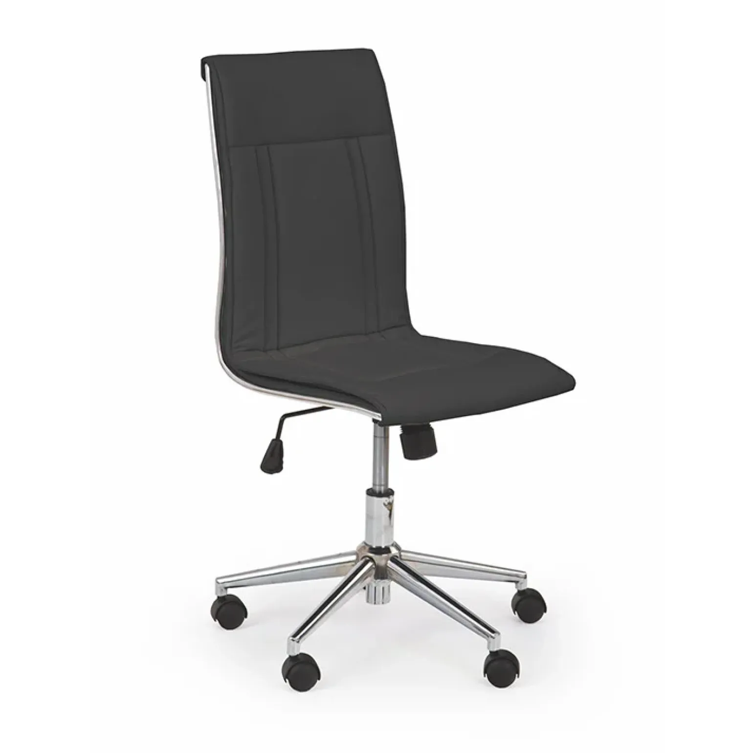 Sedia da ufficio regolabile in ecopelle nero Odino