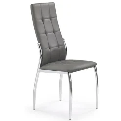 Sedia imbottita da pranzo in ecopelle grigia Sveva Gihome®