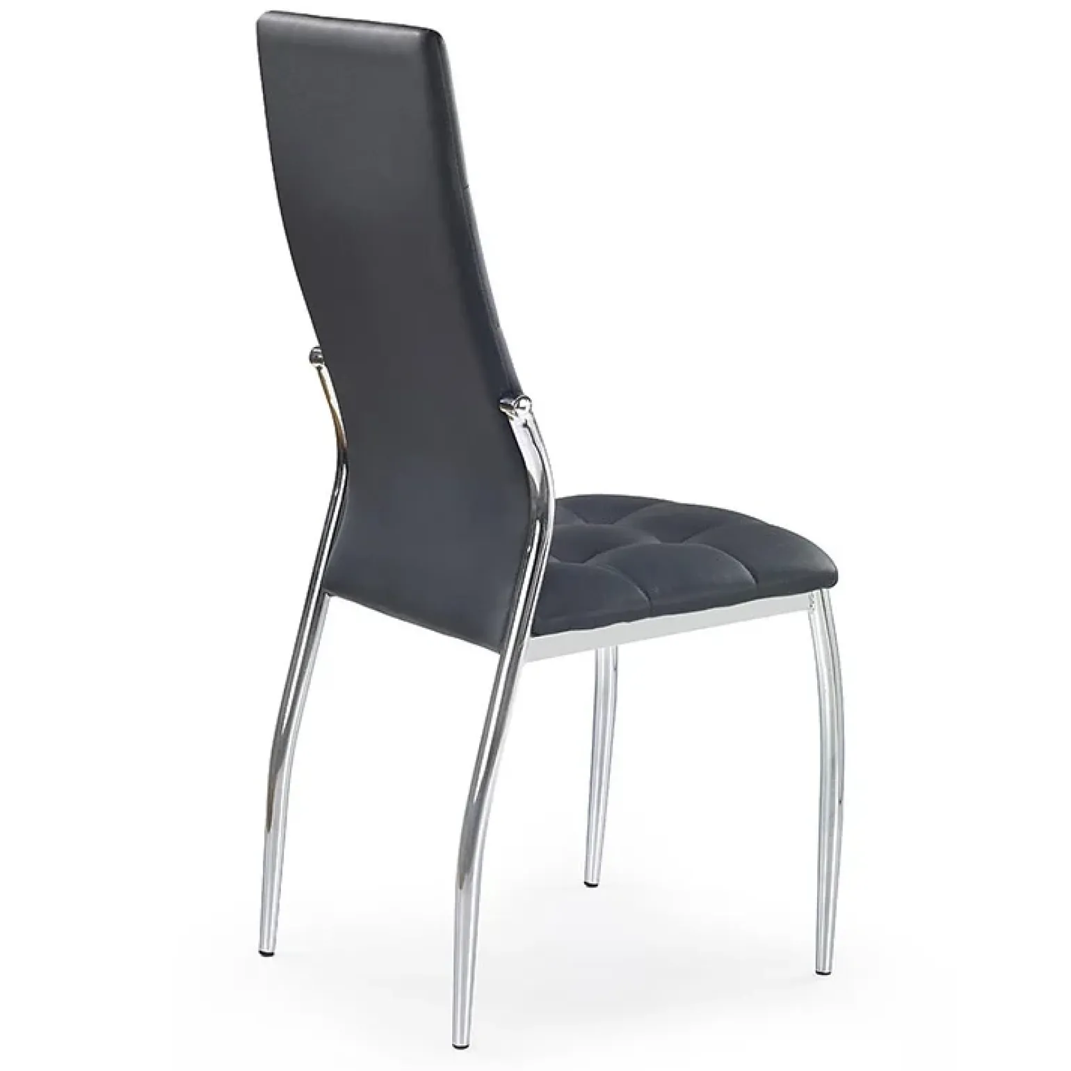 Sedia imbottita da pranzo in ecopelle nera Sveva Gihome®
