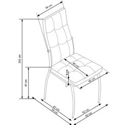 Sedia imbottita da pranzo in ecopelle nera Sveva Gihome®