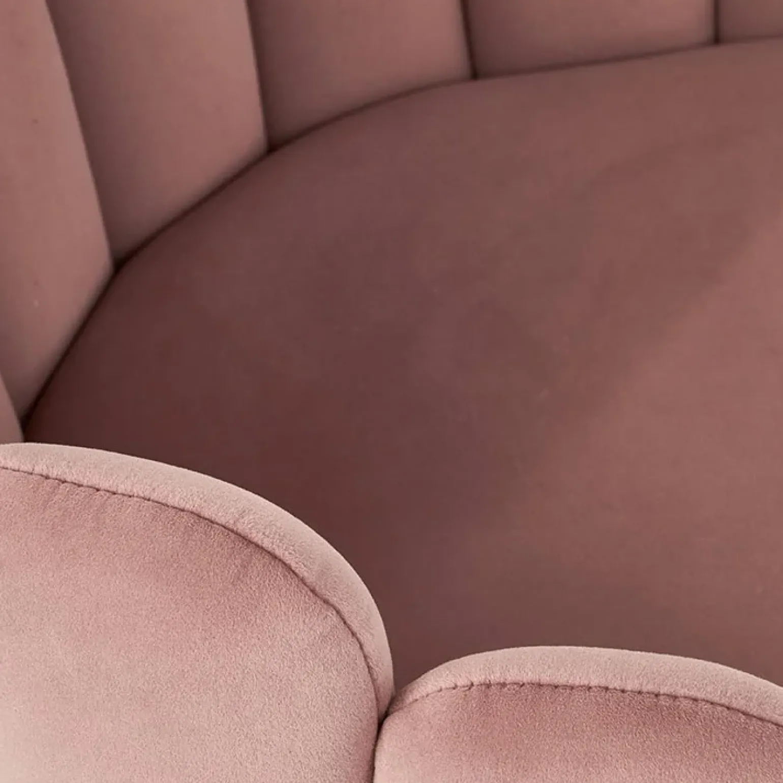 Sedia imbottita design moderno in velluto rosa Alessia