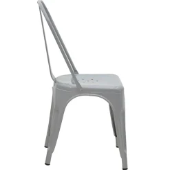 Sedia in metallo impilabile industrial saloon grigio Lix