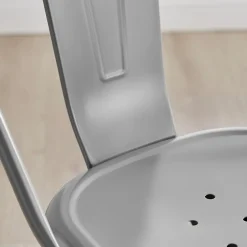 Sedia in metallo impilabile industrial saloon grigio Lix