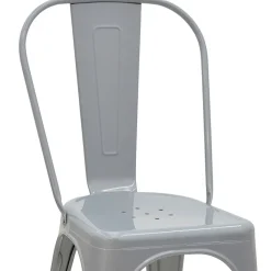 Sedia in metallo impilabile industrial saloon grigio Lix