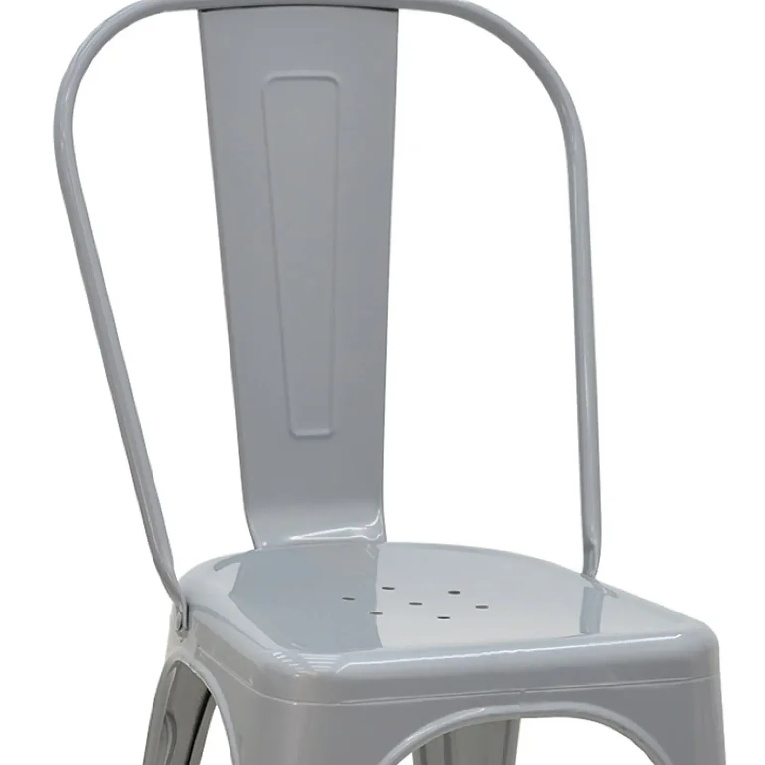 Sedia in metallo impilabile industrial saloon grigio Lix