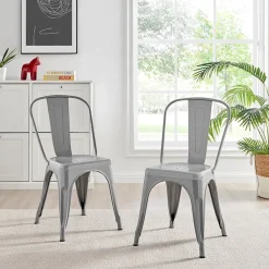 Sedia in metallo impilabile industrial saloon grigio Lix