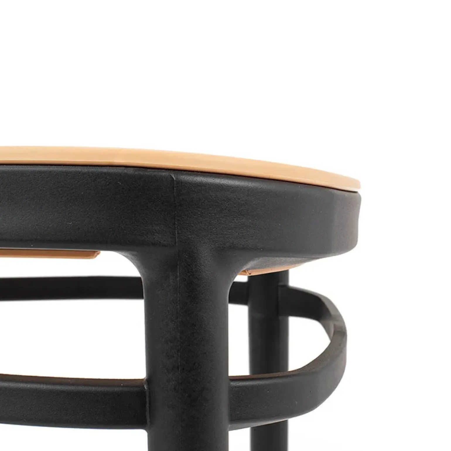 Sedia in polipropilene moderna beige nera Vienna