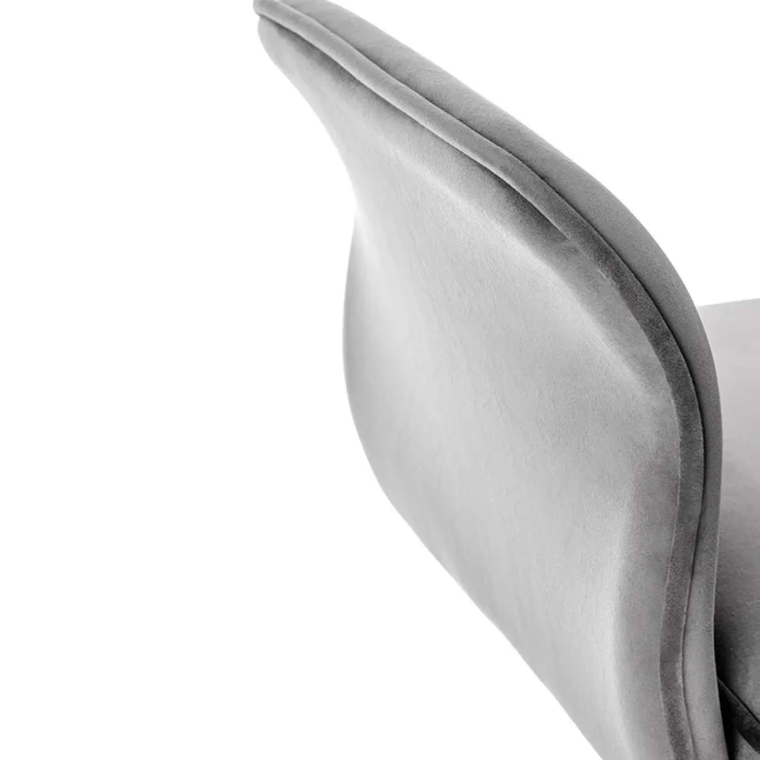 Sedia moderna con braccioli regolabile in velluto grigio Dionisia