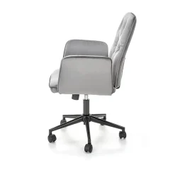 Sedia moderna con braccioli regolabile in velluto grigio Dionisia