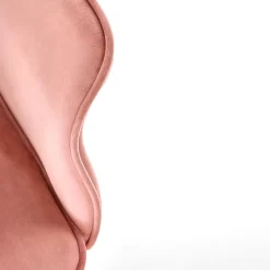 Sedia moderna con braccioli regolabile in velluto rosa Dionisia