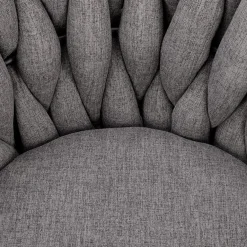 Sedia moderna con ruote regolabile in tessuto grigio nero Monie