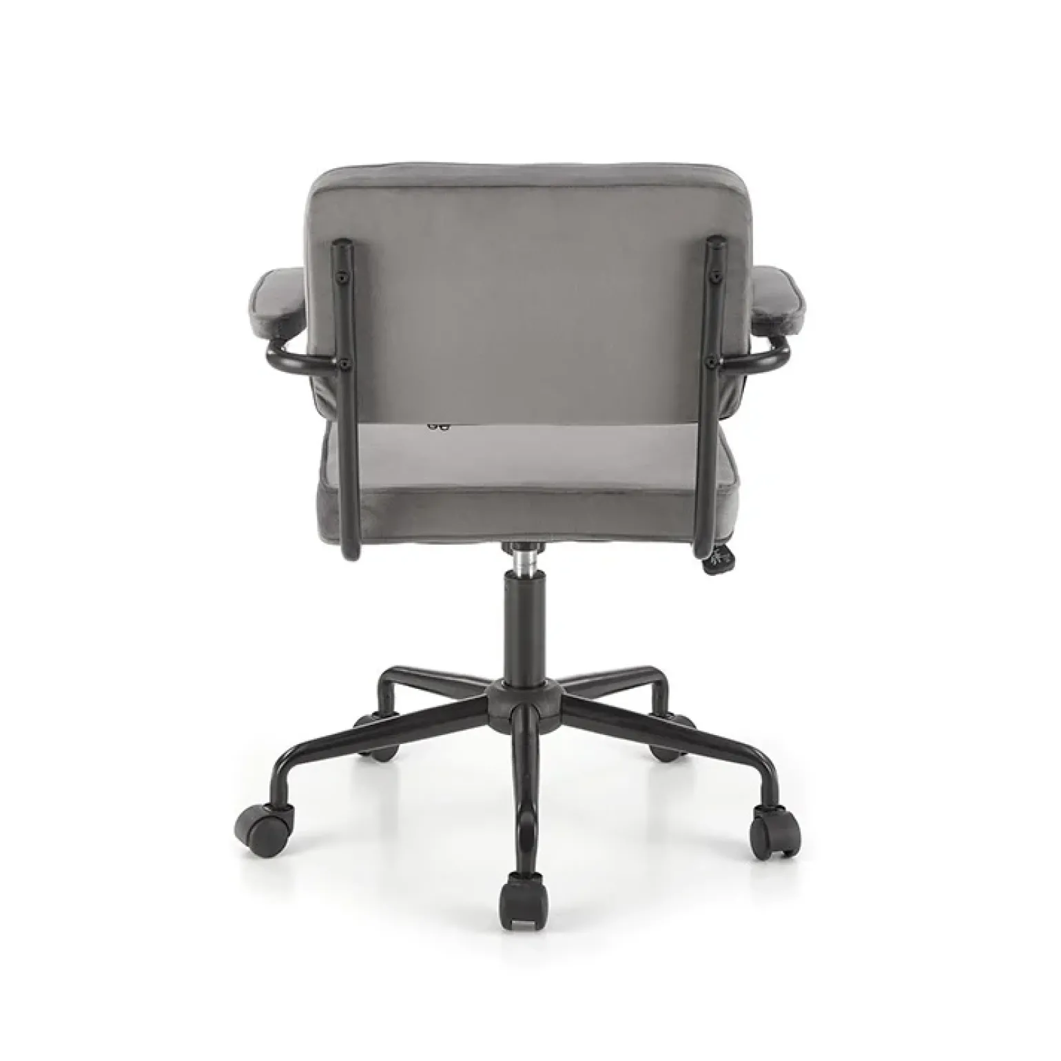 Sedia moderna girevole con braccioli in tessuto grigio Fuego