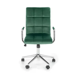 Sedia per scrivania ragazzi in velluto verde scuro Burbon