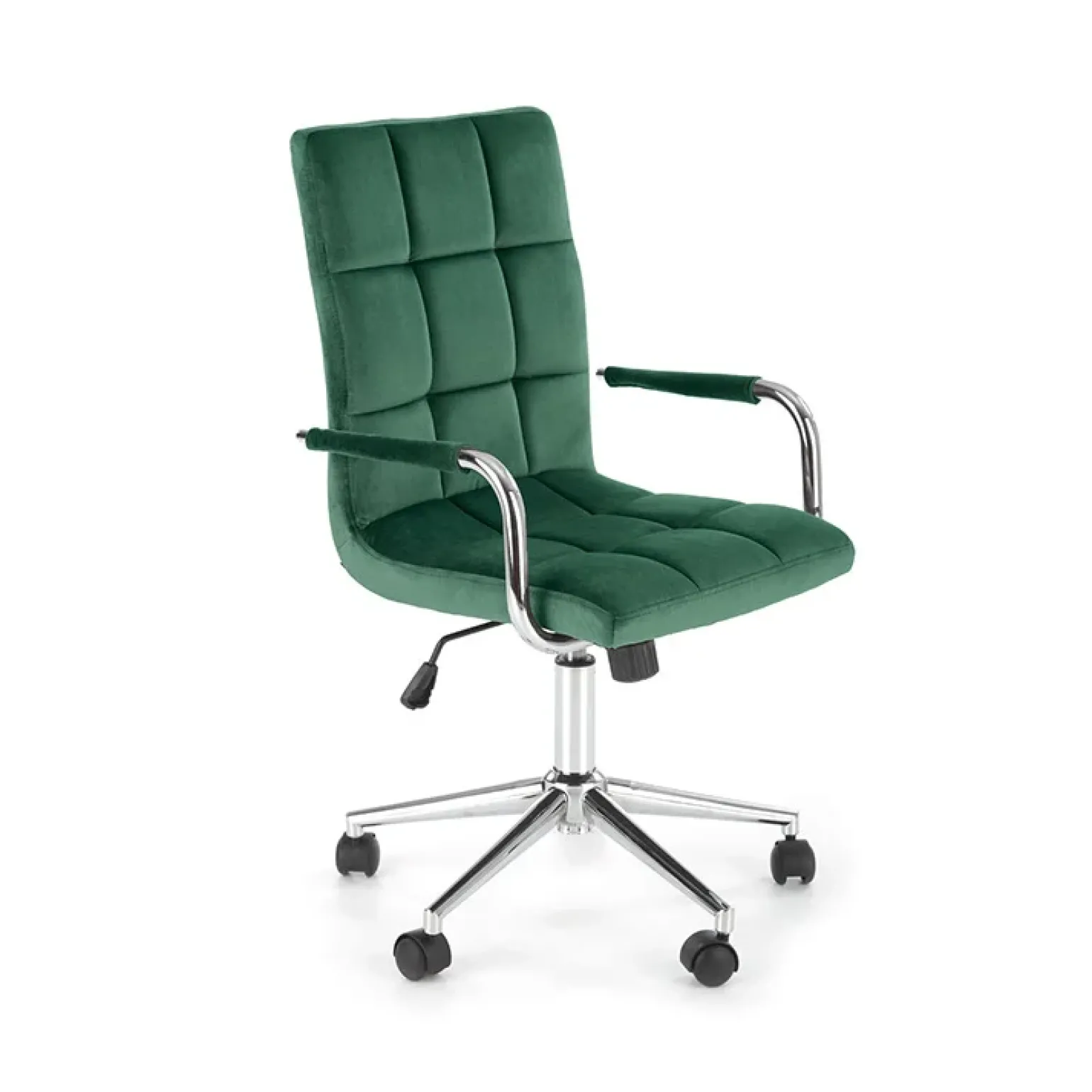 Sedia per scrivania ragazzi in velluto verde scuro Burbon