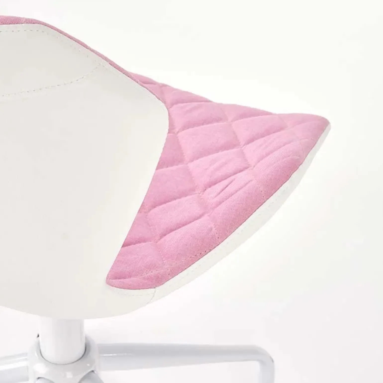 Sedia per scrivania ragazzi in tessuto ecopelle rosa bianco Bilbao