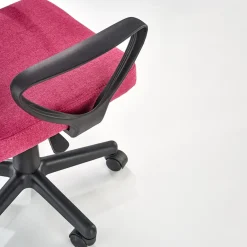 Sedia per scrivania ragazzi con ruote in tessuto grigio rosa Rodry