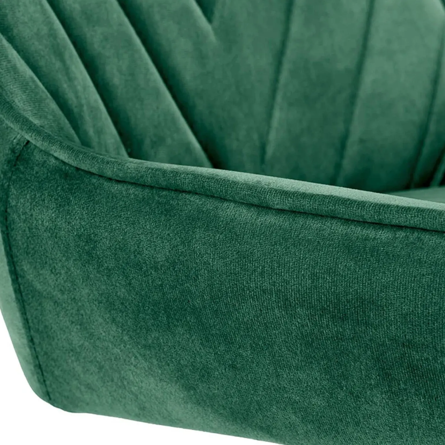 Sedia per scrivania ragazzi in velluto verde scuro Randy