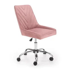 Sedia per scrivania ragazzi in velluto rosa Randy