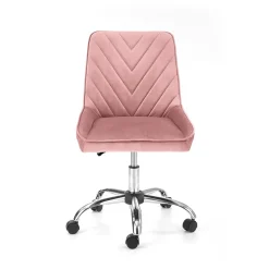 Sedia per scrivania ragazzi in velluto rosa Randy