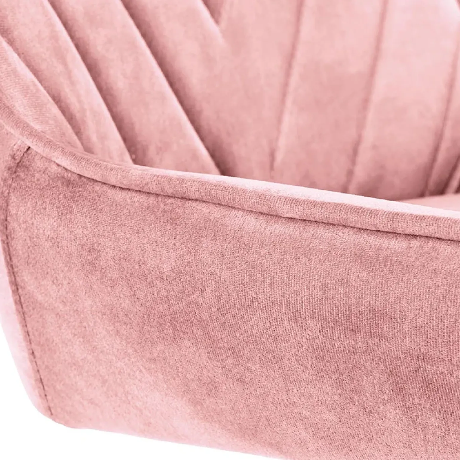 Sedia per scrivania ragazzi in velluto rosa Randy
