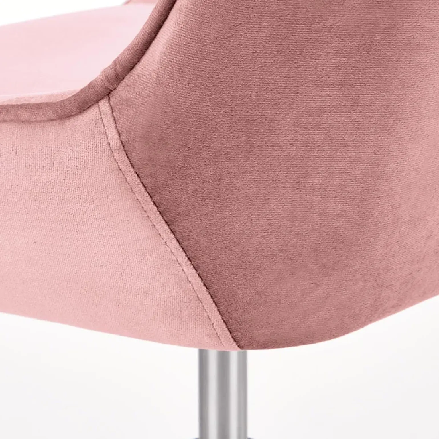 Sedia per scrivania ragazzi in velluto rosa Randy