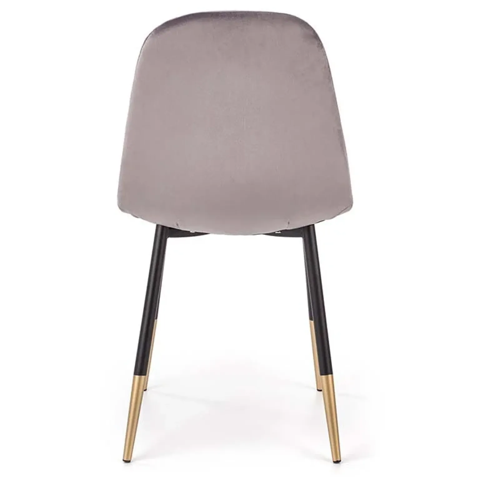Sedia sala da pranzo imbottita in velluto acciaio grigio nero oro Nubia