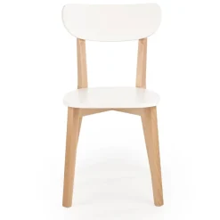 Sedia soggiorno design moderno bianco rovere Scandy