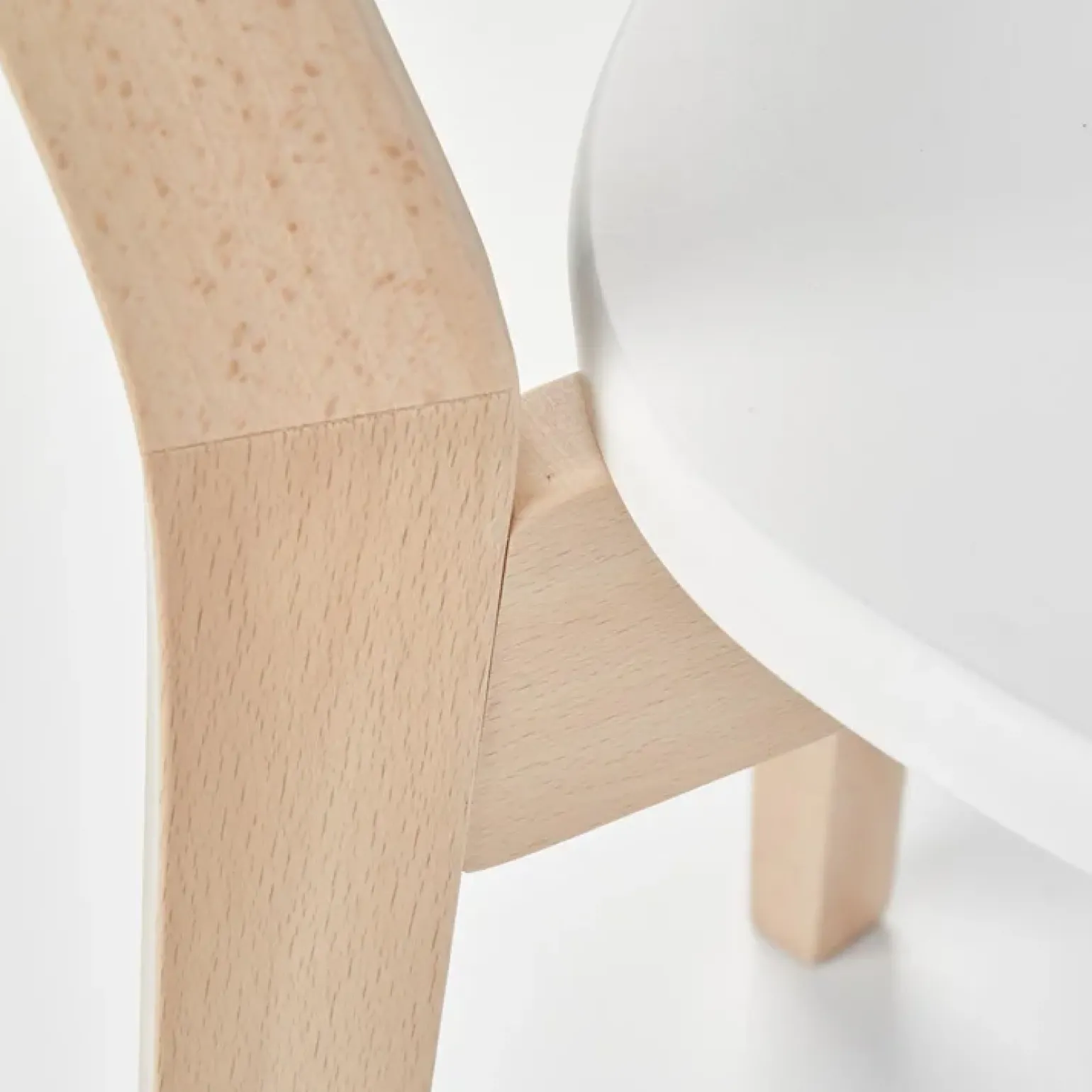 Sedia soggiorno design moderno bianco rovere Scandy