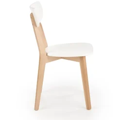 Sedia soggiorno design moderno bianco rovere Scandy
