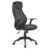 Sedia ufficio con ruote in ecopelle nero Valiente