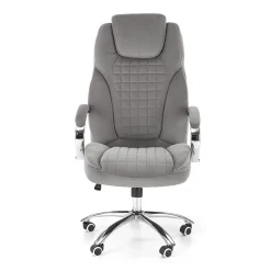 Sedia ufficio con ruote regolabile in velluto grigio Argor