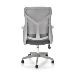 Sedia ufficio girevole regolabile in tessuto grigio Dalia