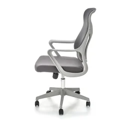 Sedia ufficio girevole regolabile in tessuto grigio Dalia