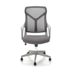Sedia ufficio girevole regolabile in tessuto grigio Dalia
