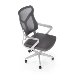 Sedia ufficio girevole regolabile in tessuto grigio Dalia