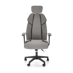 Sedia ufficio regolabile in tessuto ed ecopelle grigio nero Verissima