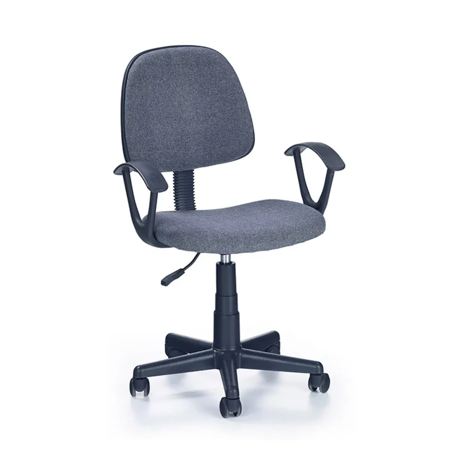 Sedia ufficio regolabile con ruote in tessuto grigio Spaz