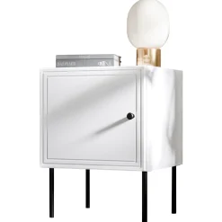 Set 2 comodini 45x59h cm 1 anta bianco opaco Stark