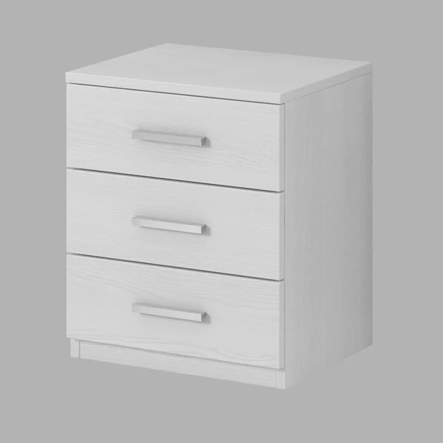 Set 2 comodini 46x56h cm 3 cassetti pino bianco Cortina Gihome®