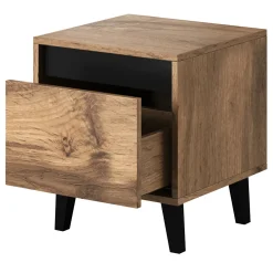Set 2 comodini 40x45h cm design moderni rovere rustico Salisburgo